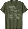 Eurofighter Typhoon Jet Flugzeug Flugzeug Herren T-Shirt Kurzarm Lässig Baumwolle Rundhals Hemden