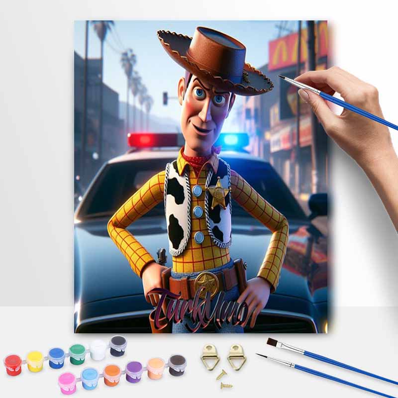 Disney Sheriff Woody oil painting art painting kit handmade diy gift home decoration wall art decor aesthetic room decor modern classic