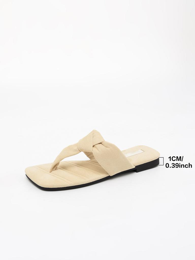 Summer new toe flip-flops shoes women wear high-end fashion flat sandals 2025 French temperament women's shoes