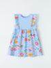 Summer Girls' Cartoon Lace Princess Dress - European American Style, Round Neck