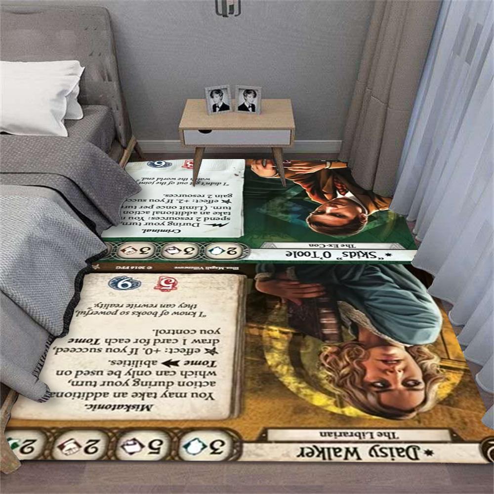 Arkham Horror Карточная игра Ковер Игровой для комнаты мальчика Геймер Повседневный Мультяшный Ковер Коврик Игровая комната Спальня Мат Домашнее украшение 50x80cm
