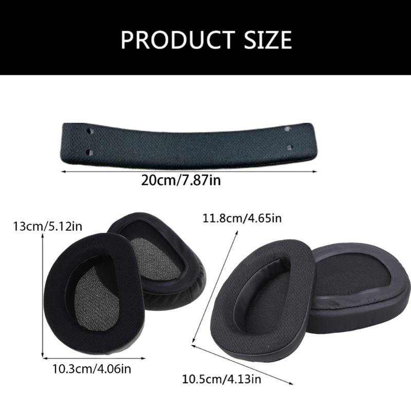 Ear Pads Head Beam Cover for ROG Theta 7.1 Over-Ear Headphones Foam Earpads Ear Pads Sponges Ear Cushions
