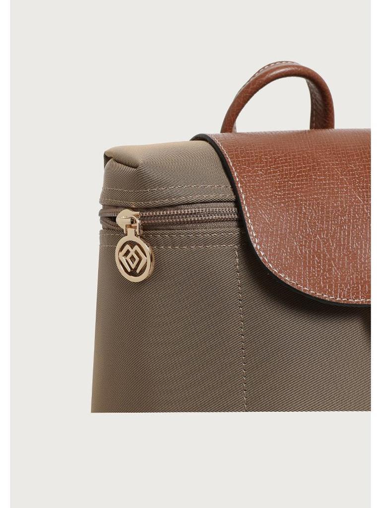 2025 Classic Women's Genuine Leather & Nylon Foldable Lightweight Backpack