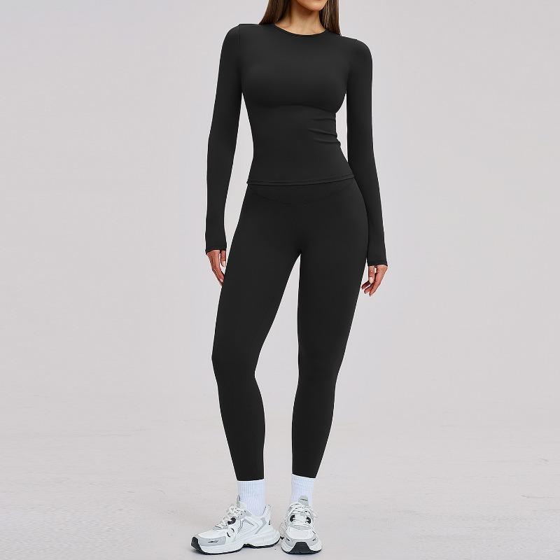 Yoga suit grinding tight sports and leisure suit women's outdoor running fitness suit