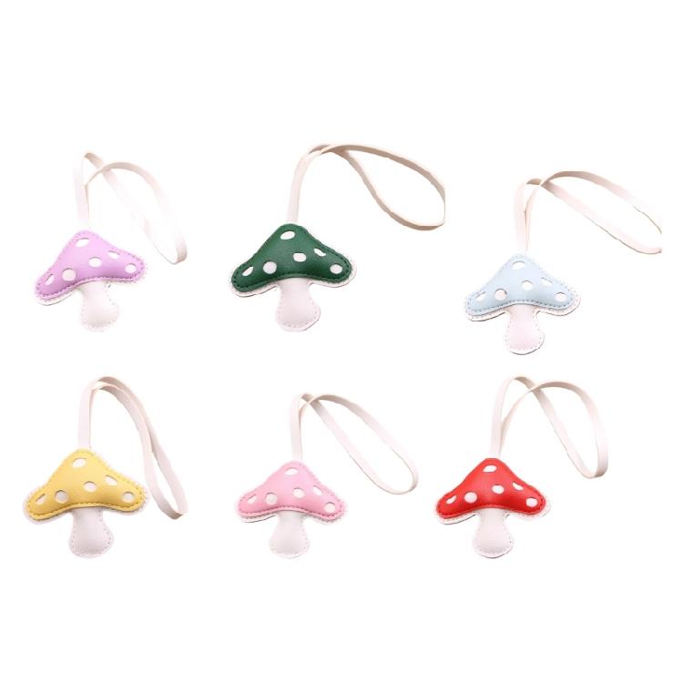 Artificial Leather Mushroom Handmade Keychain Lanyard for Long Time Use Key Management