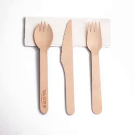 

Деревянный нож, вилка и ложка/Одноразовая посуда/Биоразлагаемые столовые приборы/Натуральная береза