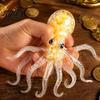Hand Exercise Ball Bead Filled Octopus Squeeze Toy, Stress Relief Sensory Toys Mini Fidget Toy for & Relaxation