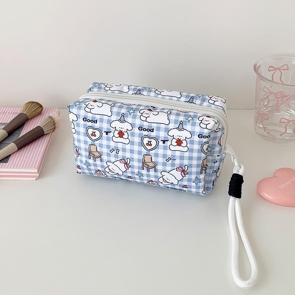Cute Cartoon Pencil Case Multifunctional Large Capacity Pencil Bag Canvas Stationary Storage Bag