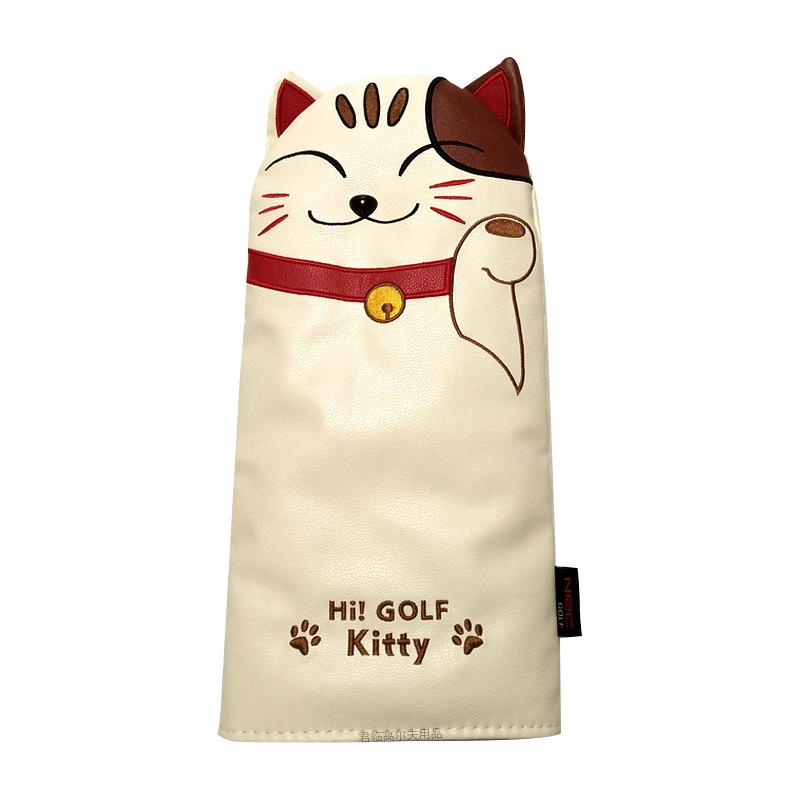 Maneki Neko Sada obalů na golfové dřevo: Vodotěsné PU kryty pro 1, 3/5 dřeva, UT hole - 3/4 kusy