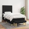 Exclusive House - Black Bed Slat Base and Mattress 80x200 Cm Fabric