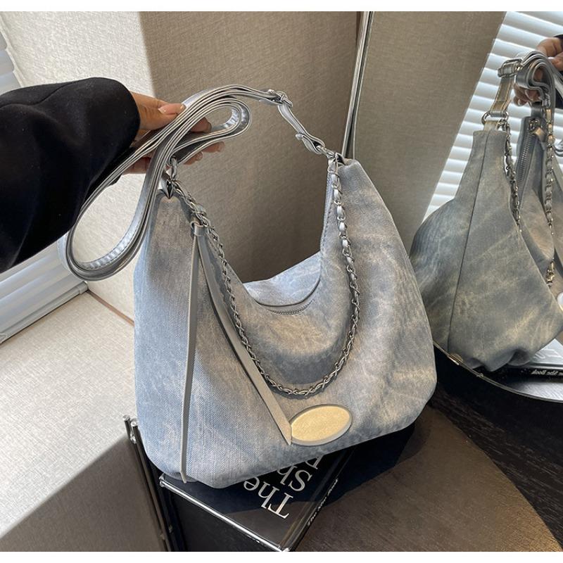 

Denim bag women s large-capacity new summer versatile leisure chain shoulder messenger bag dumpling bag