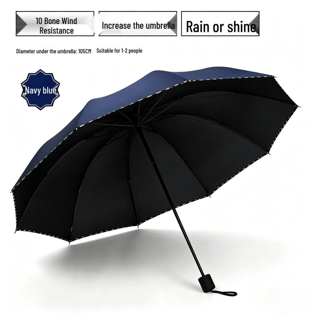 Super Large 12-Rib Sun Protection Folding Umbrella - Rain or Shine