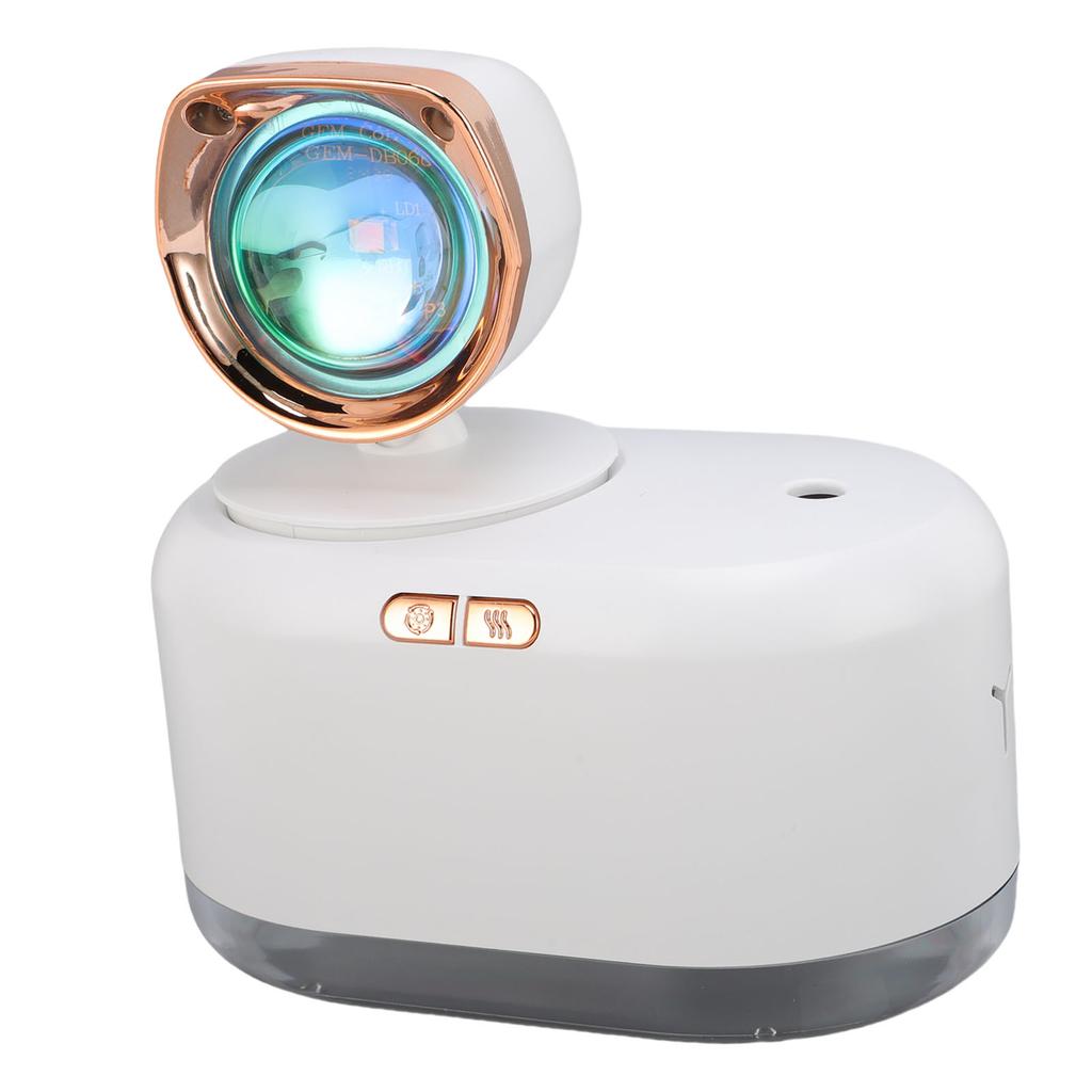 Sunset Light Humidifier 300ML Water Tank Low Noise USB Rechargeable Cold Mist Humidifier