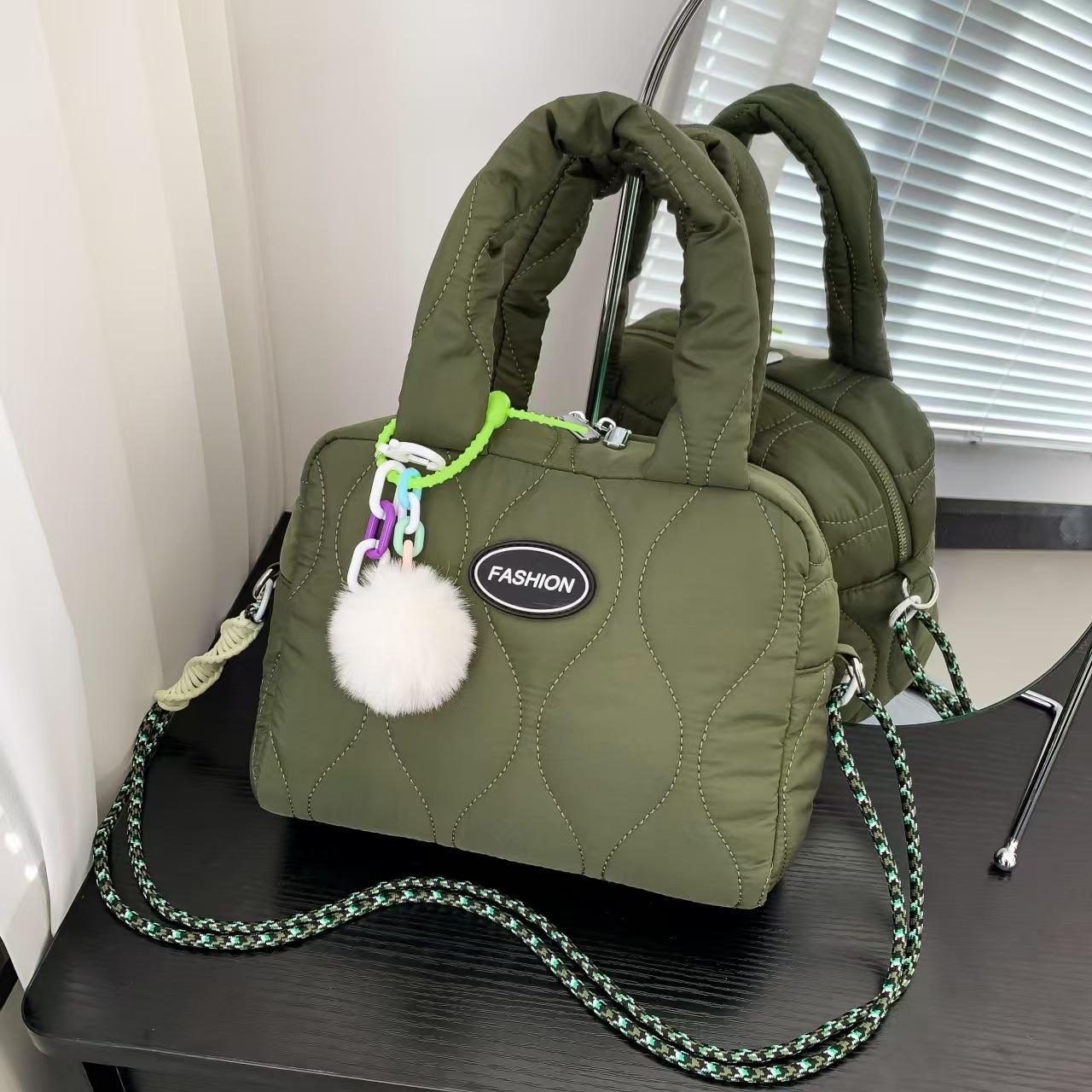 

Niche Женская сумка-мессенджер Tide через плечо из хлопка, ручная сумка-мешок зелёный