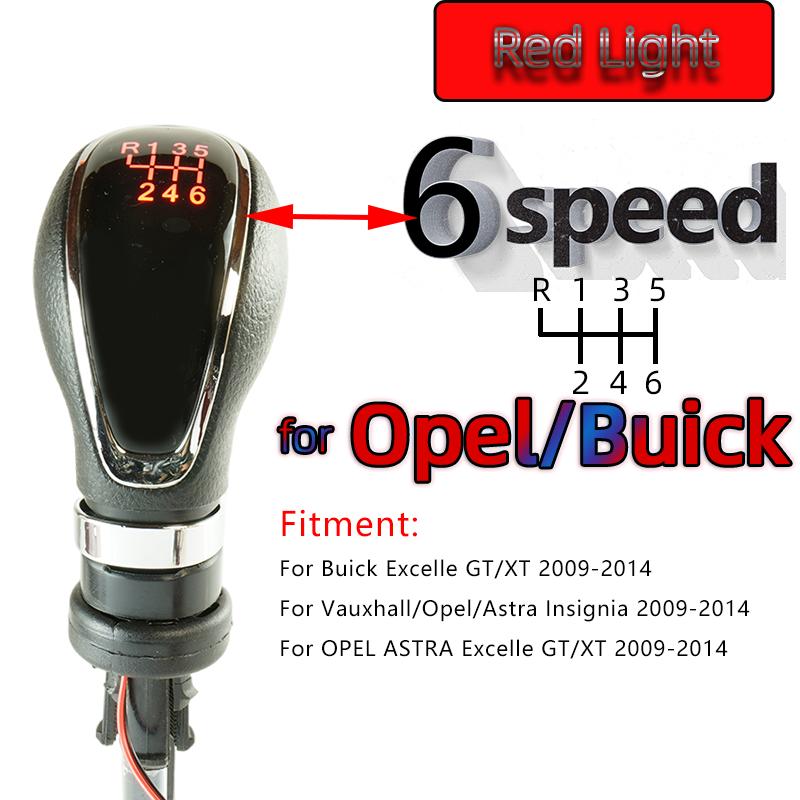 LED podsvícení Hlavice řadicí páky do auta Ruční řadicí páka Řadicí páka pro Opel /Buick Excelle GT/XT 2009-2014 LED řadicí páka