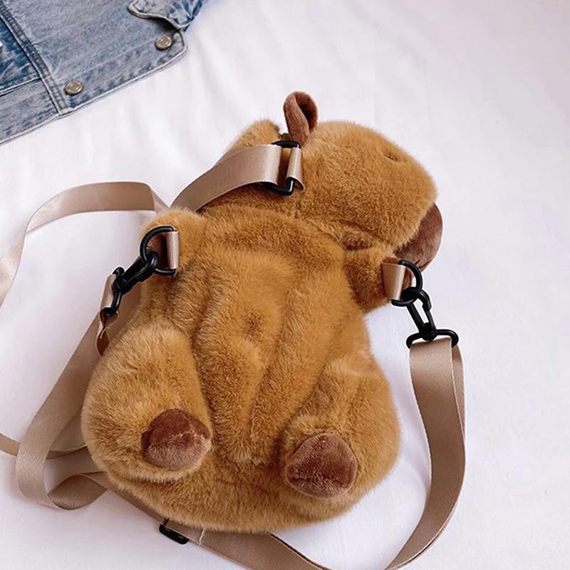 New Cute Plush Backpack Capybara Crossbody Bag Handbag Soft Capybara School Bag For Kids Birthday Christmas Festival Gifts