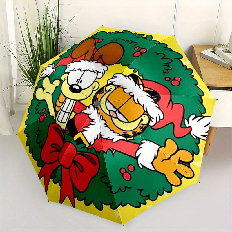 

1pc Garfield Automatic Opening and Closing Umbrella - Lightweight 3-Fold Design, Suitable for Fans, Travel, Daily Use - Official Product, Interes