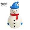 Cute Cartoon Snowman Light Christmas LED Night Light, Portable Desk Lamp with Hanging Ring for Holiday Tabletop Decor Party Decor, Warm Glow