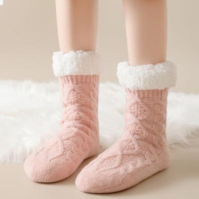 1 Paar rutschfeste Haussocken aus ultradickem Kaschmir, Schlafsocken für den Winter, Haussocken für Damen