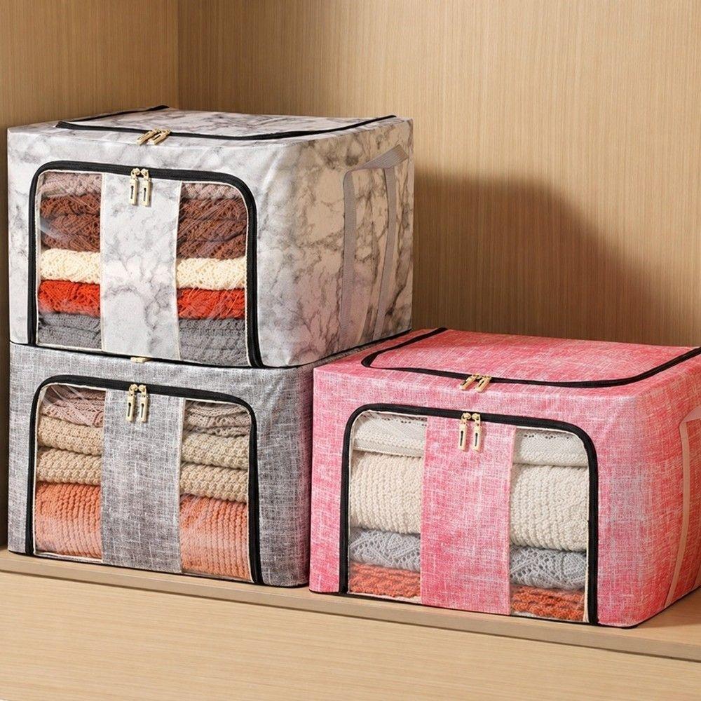 Large Capacity Clothes Storage Basket Foldable Organizer Box Clothing Storage Box Wardrobe
