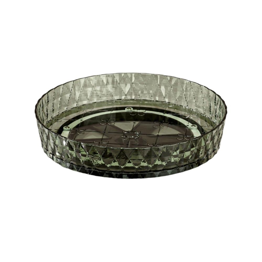 Transparent Cosmetic Storage Rotating Tray Turntable Desktop Storage Tray  Living Room