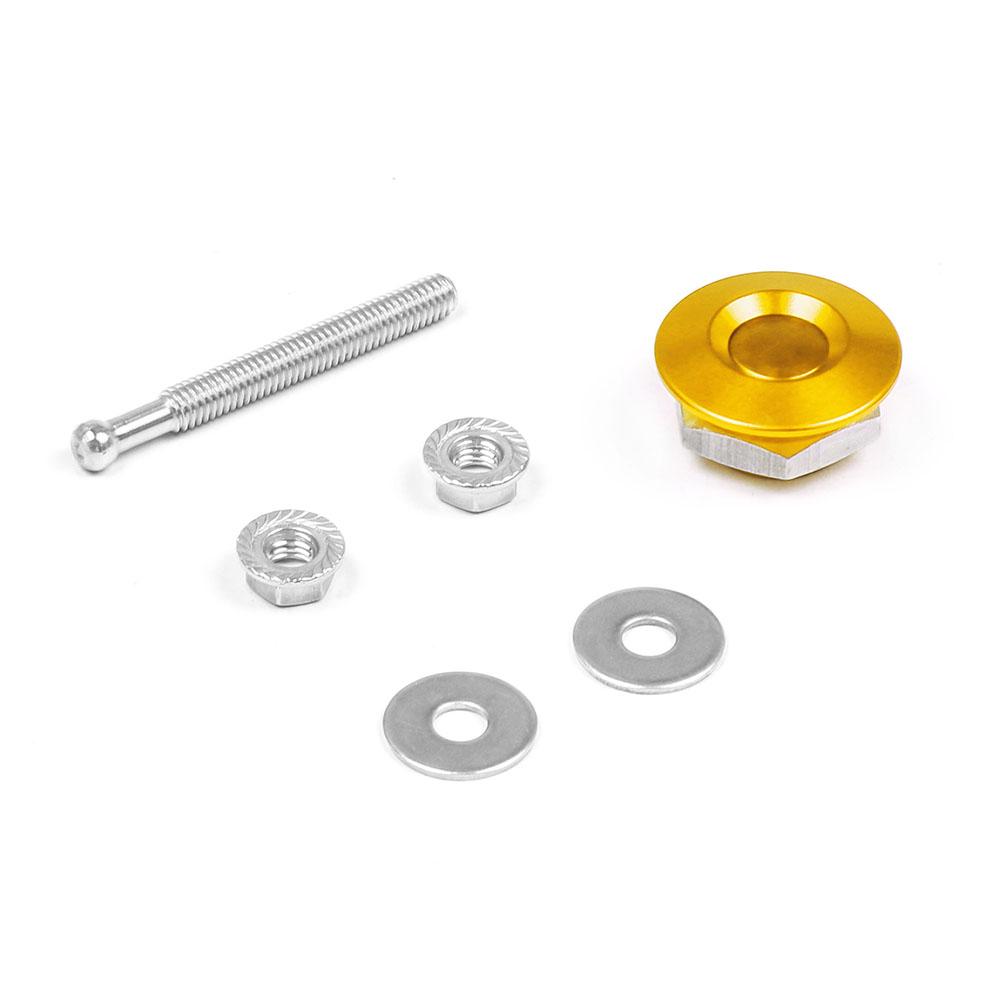 1.25" Universal Style Push Button Billet Hood Pins Lock Clip Kit For BMW Ect Car Quick Pins