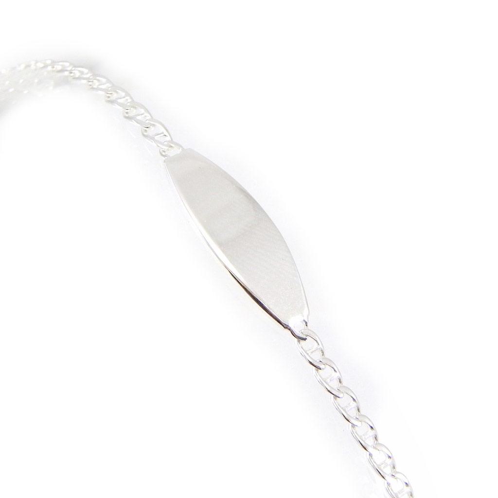 Les Trésors De Lily [G1736] - Silver 'Bambino' Bracelet - 15 Cm - 20x7 Mm