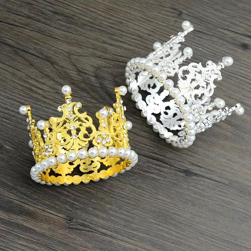 Pearl Wedding & Birthday Cake Headdress: Aluminum Alloy Crown for Children