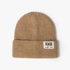 Fashion Knitted Hat Women's Warm Thickened Letter Sticker Autumn and Winter Hat Outdoor Beanless Wool Hat Men