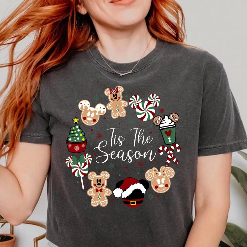 Comfort Colors Gingerbread Cookie Christmas Shirt Mickey Christmas TShirt   Snacking Christmas Shirt S