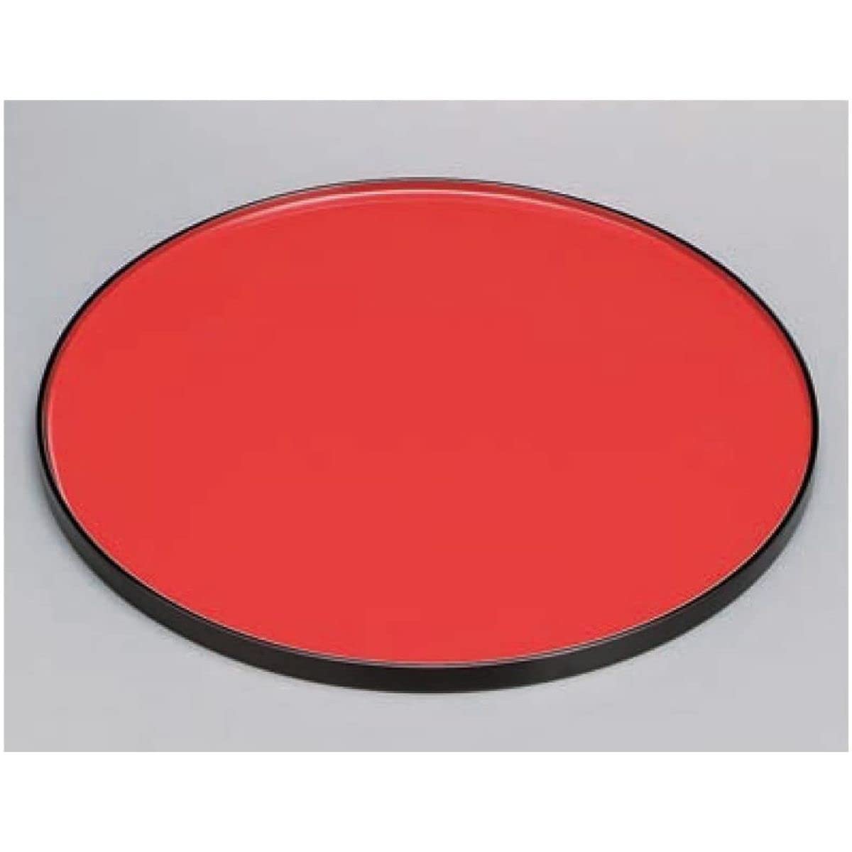 

Wooden Serving Shallow 2 Shaku Black Interior with Red Made in 569 J-kitchens Tray, Round, (1.5 ft.), Lacquer, Japan,