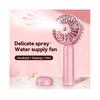 (Grün) Mini18 Drei Geschwindigkeiten Leiser Sommer Kühlventilator Nano-Spray Mini Handventilator