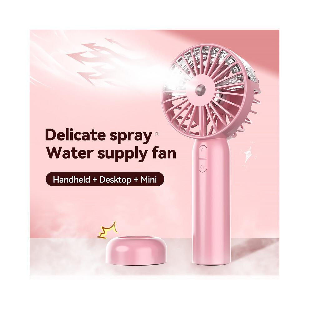 (Grün) Mini18 Drei Geschwindigkeiten Leiser Sommer Kühlventilator Nano-Spray Mini Handventilator