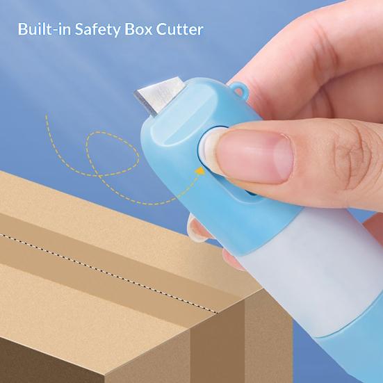 Thermal Paper Eraser, Privacy Stamp for Thermal Paper, 2 in 1 Redaction Roller with Mini Cutter, 10ml Fast Dry Label Hider for Shipping Receipts Bills