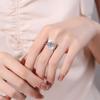 D Color Moissanite Ring 2ct Pigeon Egg Oval Simple Fashion Jewelry S925 Sterling Silver Engagement Ring Wedding Ring Gift for Girlfriend