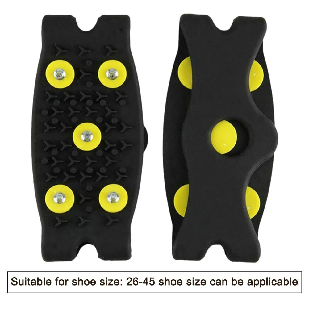 

1-3 пары 5-шиповые ледоступы для снега и льда, кошки для лазания, противоскользящие шипы, накладки-кошки на спортивную обувь для ходьбы, пеших походов, ботинок 26-45