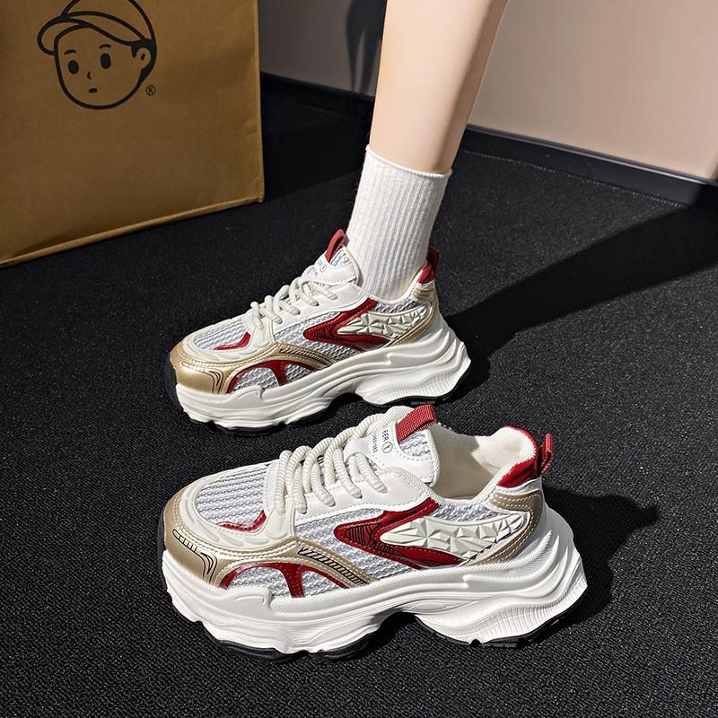 Internet Celebrity Super Fire Thick-soled Retro Gump Training Shoes Women's, New Summer Heightening Lightweight Casual Board Shoes