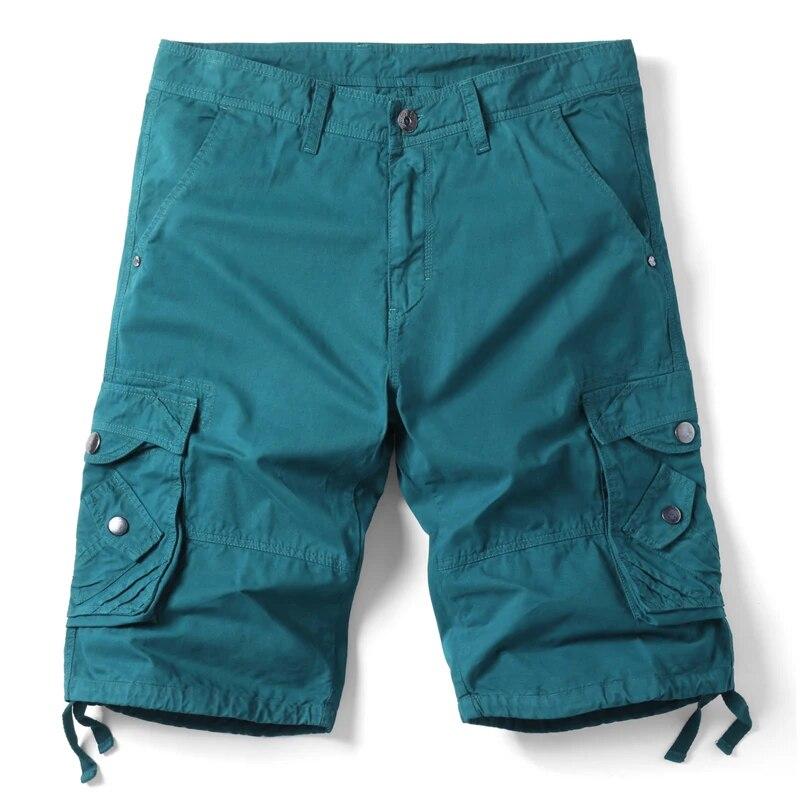 Pantalones cortos militares tácticos urbanos de verano para hombre, pantalones cortos holgados informales de algodón con múltiples bolsillos para senderismo al aire libre, pantalones cortos de combate