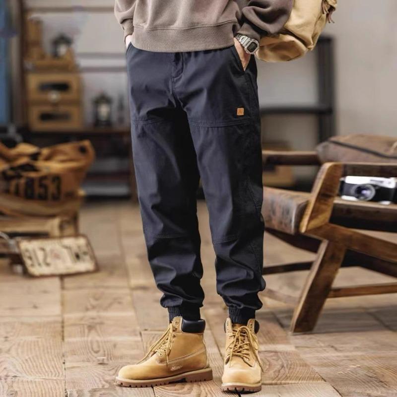 American Retro Overalls Men Autumn Winter Loose Harem Leggings Versatile Casual Fashion Trousers