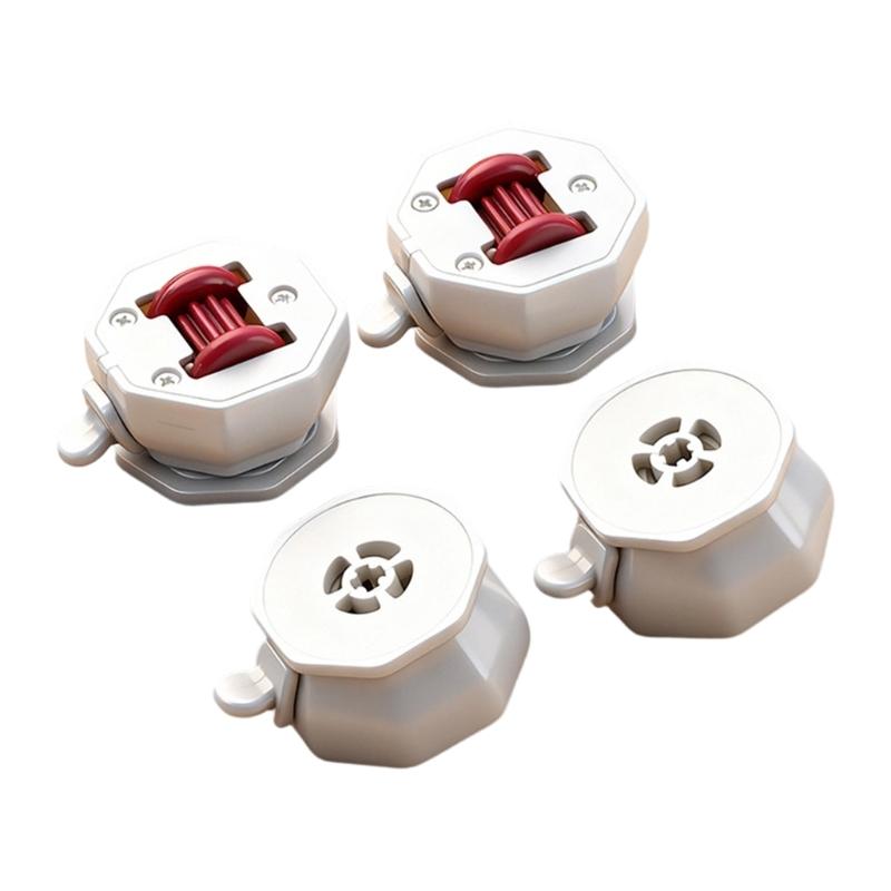 4Pcs Adhesive Casters Wheel No Drill Appliance Rollers 360 Degree Rotation Sticky Pulley Appliance Sliders with Brake