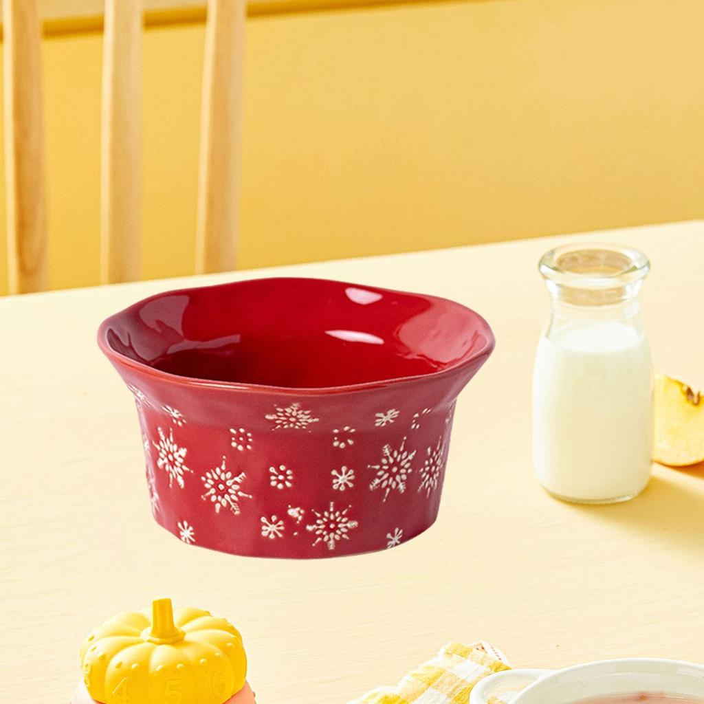 1PC Christmas Dinnerware Round Ceramic for Dining Room Indoor Dinner Party
