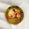 One Piece Anime Series Creative Commemorative Medal, Cartoon Anime Peripheral Figure, Painted Collectible Coin, Toy Coin, Gift