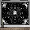 Zodiac Astrology Constellation Tapestry Indie Hippie Sun Moon Tapestry Tarot Astrology Altar Tablecloth Aesthetic Room Decor