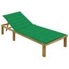 Day and Night - Day and Night Lounger with Green Impregnated Pinewood Cushion