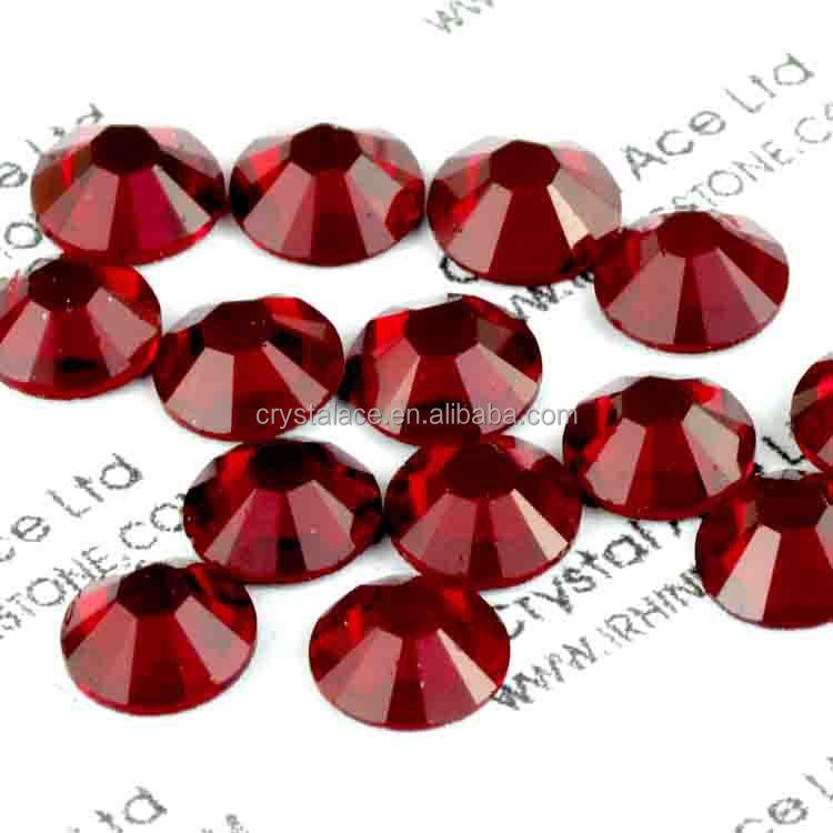 German Glue 12 Facets SS6 SS10 Candy apple Crystal Strass Light Siam Hot Fix Rhinestones for Bow Ties Har Clips Etc