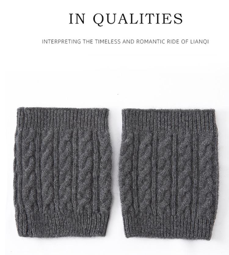 100% Pure Cashmere Knit Leg Warmers - Warm Wool Calf Protectors for Autumn & Winter