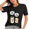 Coffee And Bread Unisex Cotton T Shirt, Premium Cotton Graphic Print,I Hate My Job And Oh Please! Funny Design, Durable, Casual And Fashionable,Everyd