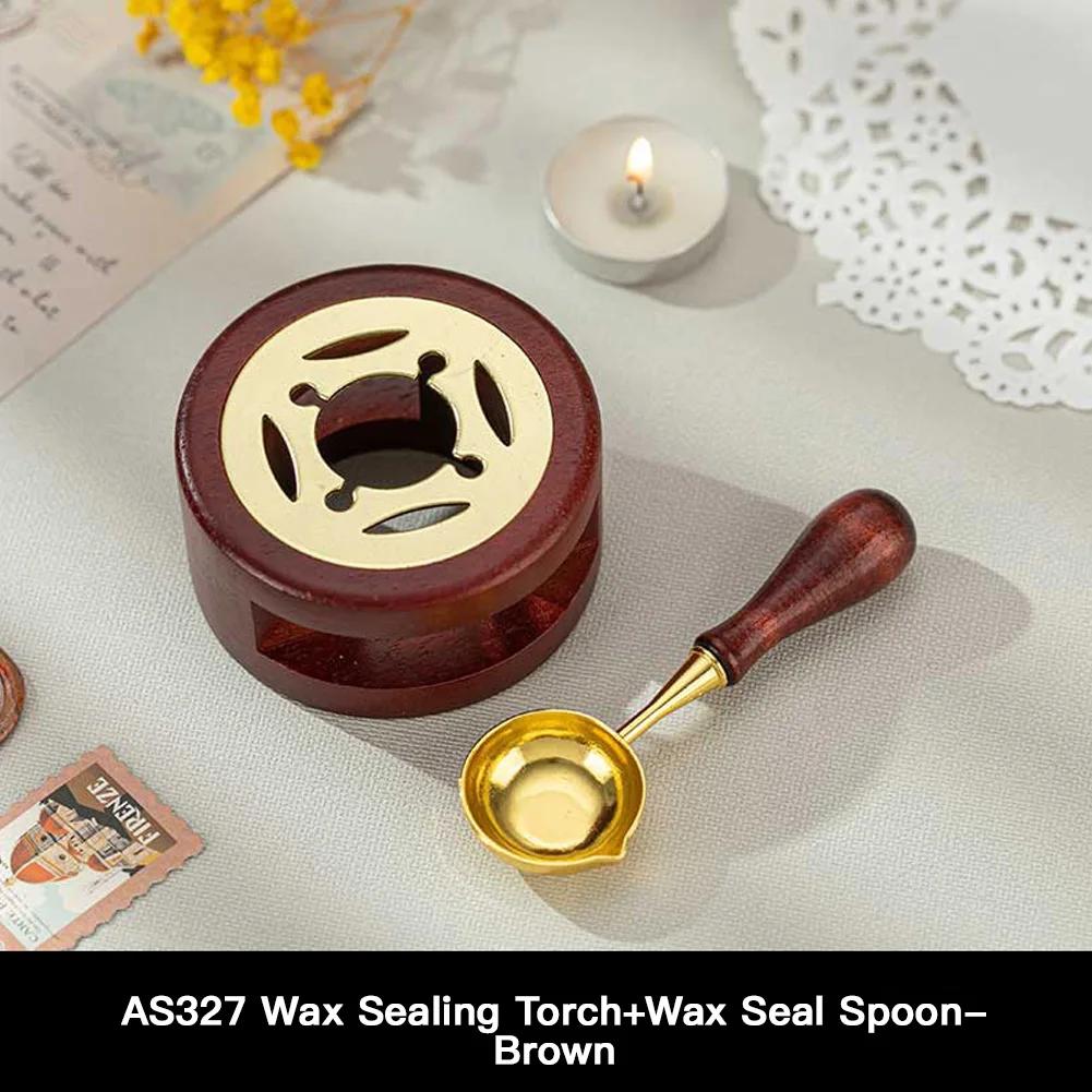 Wedding Invitations Cards Sealing Wax Stamps Set Solid Wood Vintage Wax Seal Stamp Heating Stove Kit Envelopes Gift Packing