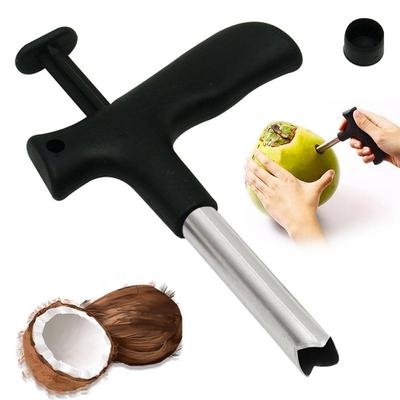 Ouvre-noix de coco en acier inoxydable, outil d'ouverture de trou de foret, ouvre-fruits, outil de trou de couteau durable, accessoires de cuisine