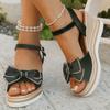 Fashion Women's Wedge Heeled Sandals Summer 2025 Fashion Chunky Platform Shoes Woman Plus Size Thick Bottom Ankle Strap Sandalias Mujer